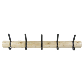 Spinder design Kapstok Forest 5, zwart met hout