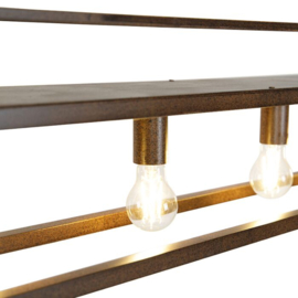 Qazqa hanglamp Cage rack, roestbruin