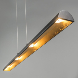 Qazqa  hanglamp Balo 4 led, zwart met goud
