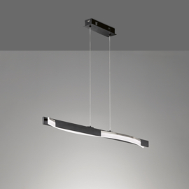 Fischer&honsel hanglamp Bridge led, zwart/nikkel incl. switch dimmer