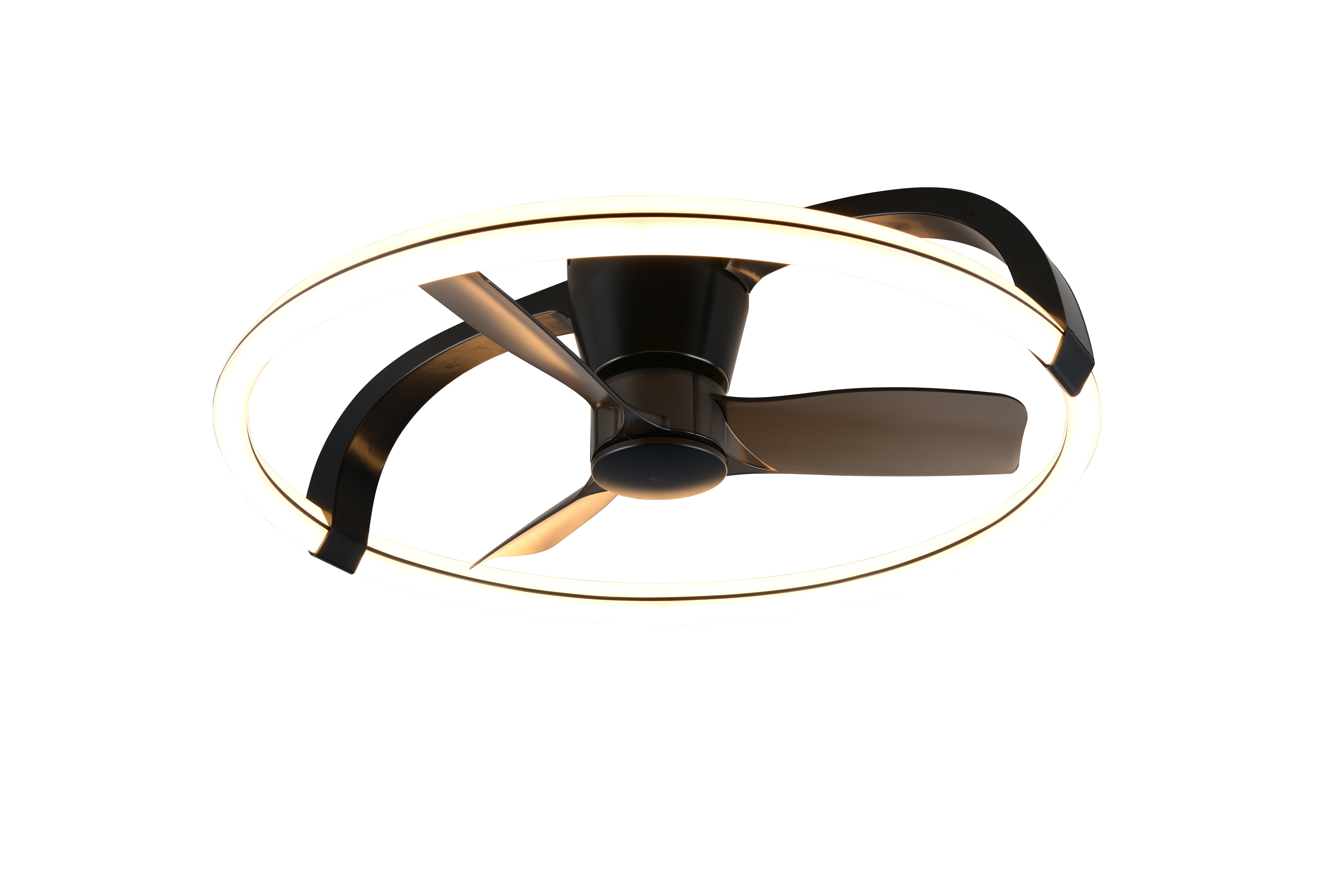 Trio lighting plafond ventilator Stockholm led, zwart
