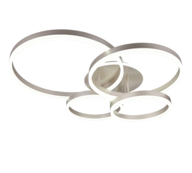 Trio lighting plafondlamp Drake led,  mat nikkel