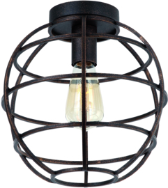 Freelight plafondlamp Pianeta,  zwart-goud 27 cm