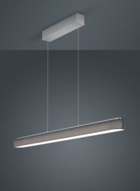 Helestra  hanglamp Bora led, mat nikkel met antraciet kap 120 cm