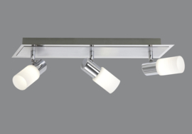 Trio lighting plafondspot Clapton led, 3-lichts chroom