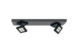 Bopp leuchten plafondlamp Book led, 2-lichts mat aluminium met  zwart