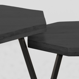 Label 51 Salontafel Figure, set zwart mangohout