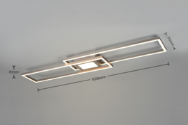 Trio lighting plafondlamp Ganado led, mat nikkel incl. afstandsbediening