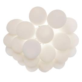 By Rydéns plafondlamp Gross 50 cm, chroom met mat wit glas incl. licht bron