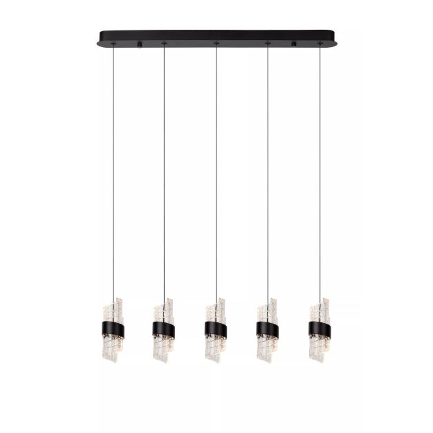 Lucide hanglamp Kligande led, 5-lichts zwart