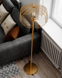 By Rydéns vloerlamp Daisy, goud