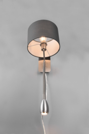 Trio lighting wandlamp Hotel, mat nikkel