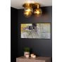 Lucide plafondlamp Marius, 3-lichts mat goud-messing