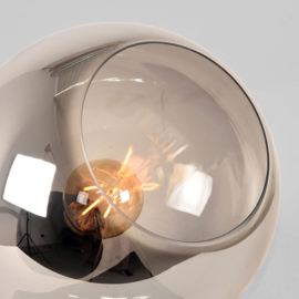 Label 51 tafellamp Firo, zwart met smoke glas