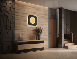Helestra wandlamp Tura led, zwart-goldleaf