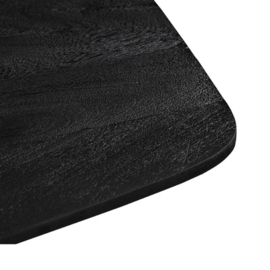Label 51 Eettafel Blake, zwart mangohout | zwart metaal 140 cm