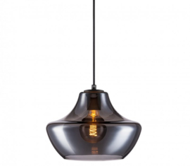 Toplicht hanglamp Savoy 3 lights black + smoke glass Royal