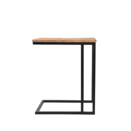Label 51 Bijzettafel Move,  rough mangohout/zwart metaal