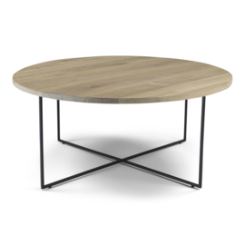 Spinder design salontafel Dress 79, zwart-eiken