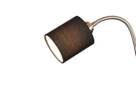 Trio lighting vloerlamp Motel, zwart-mat nikkel met zwarte kap