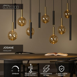 Lucide JOSIANE - Hanglamp - 7xG9 - Zwart