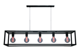 Freelight hanglamp Esteso , 5-lichts zwart