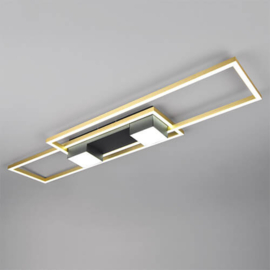 Trio lighting plafondlamp Albany led, zwart-goud incl. switch dimmer