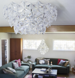 By Rydéns plafondlamp Monarque, chroom met acryl glas incl. licht bron