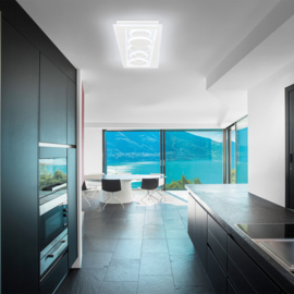 Fischer & Honsel plafondlamp Ratio led, wit 90 cm incl. afstandsbediening