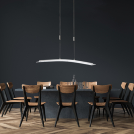 Fischer&honsel hanglamp Metis TW led, mat nikkel incl. pushdimmer