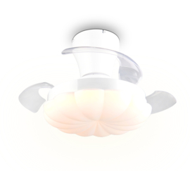 Trio lighting plafond ventilator Boras led, wit incl. remote