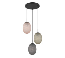 Trio lighting hanglamp Facette, 3-lichts rond