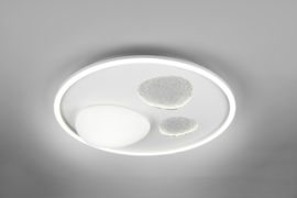 Trio lighting plafondlamp pebble led, wit incl. switch dimmer