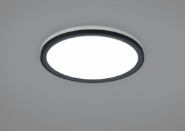 Helestra plafondlamp Dawa led,  zwart wit glas 54 cm