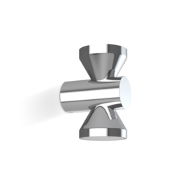 Pujol Lighting wandlamp Key led, 2-lichts chroom