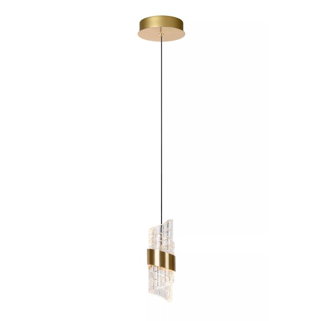 Lucide hanglamp Kligande led, 1-lichts mat goud/messing