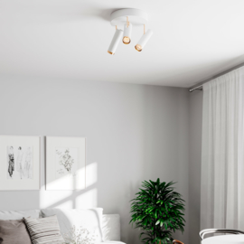 By Rydéns plafondspot  Puls Spotlight, wit-goud incl led bron