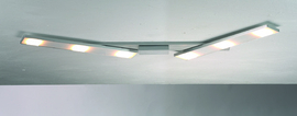 Bopp leuchten plafondlamp Slight led, 6-lichts mat aluminium