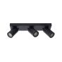 Lucide plafondspot Taylor led, 3-lichts zwart IP44