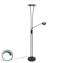 Vloerlamp Ibiza led, 2-lichts zwart