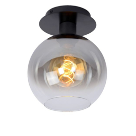Lucide plafondlamp Marius, rookglas