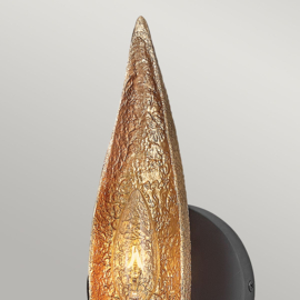 Elstead Lighting wandlamp Willow,  carbon black met goldleaf