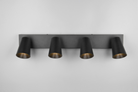Trio lighting plafondspot Sharp, 4-lichts zwart