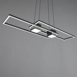 Trio lighting hanglamp Albany led, zwart incl. afstandsbediening