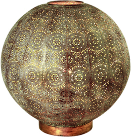 Freelight tafellamp Motivo, antiek-goud-wit 40 cm