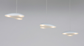 Linea verdace hanglamp Invador led, 3-lichts wit