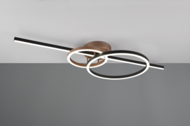 Trio lighting plafondlamp Montilla led, brons incl. afstandsbediening