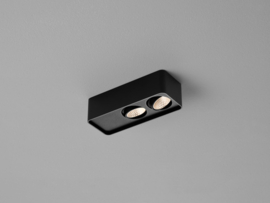 Helestra plafondspot Cas led, 2-lichts mat zwart