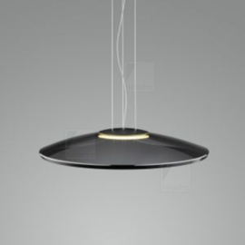 Helestra hanglamp Pina led, grijs glas 45 cm