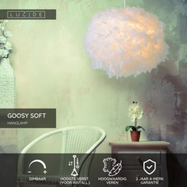Lucide GOOSY SOFT - Hanglamp - Ø 50 cm - 1xE27 - Wit